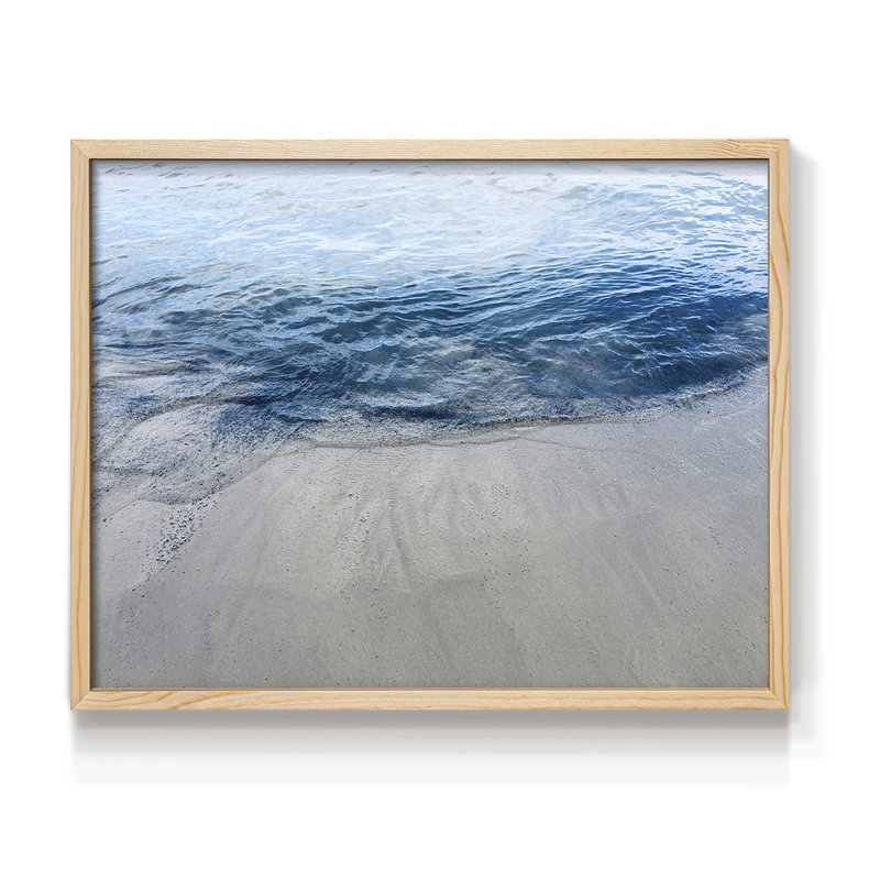 Aegean Blue Water - Reproduction encadrée - Restickable, H 8 po x l 10 po, Naturel