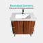 U094-Etna30f-305 Meuble-lavabo de salle de bain 30 po noyer rayé avec lavabo en céramique Etna