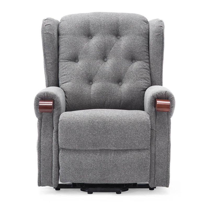 Avalon 83cm Wide Lift Assist Wing Chair Recliner, Grey