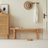Burlywood Solid Wood Bench