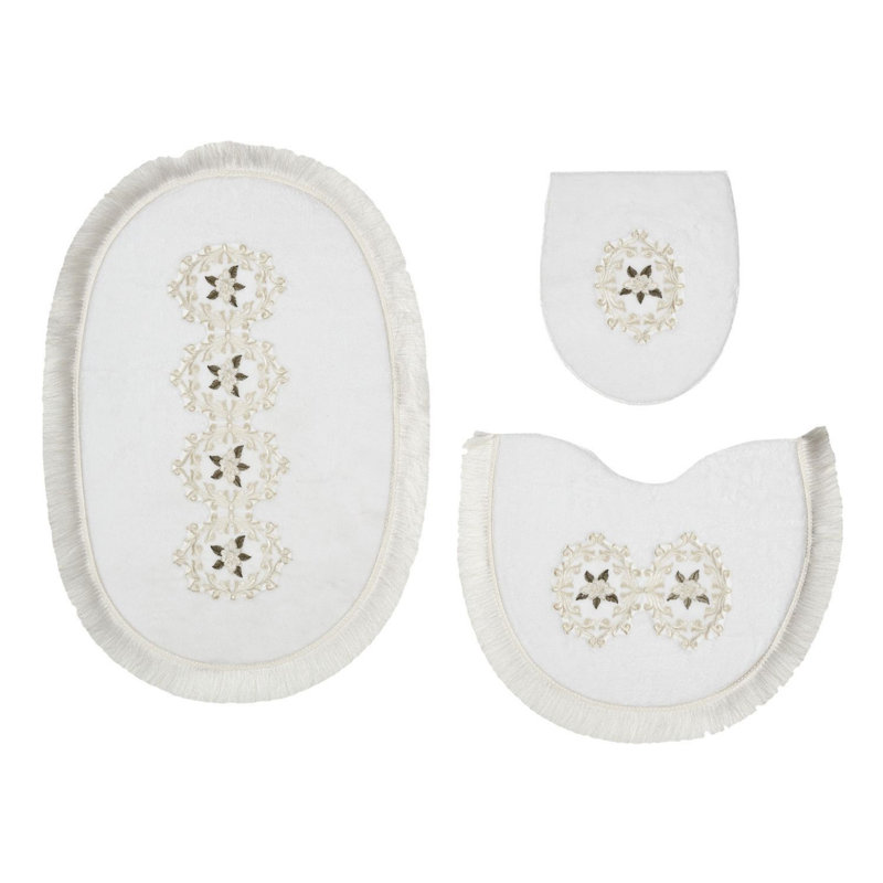 Ensemble de tapis de bain Tabatiere, Blanc
