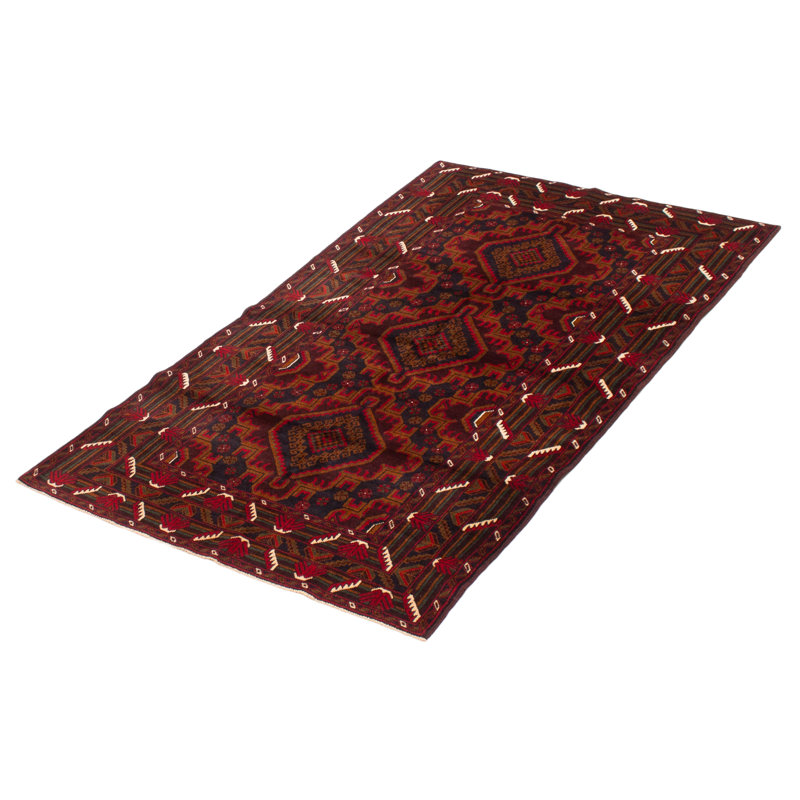 Tapis rouge en laine New Age One-of-a-Kind Rectangle 3 pi 11 po x 6 pi 4 po
