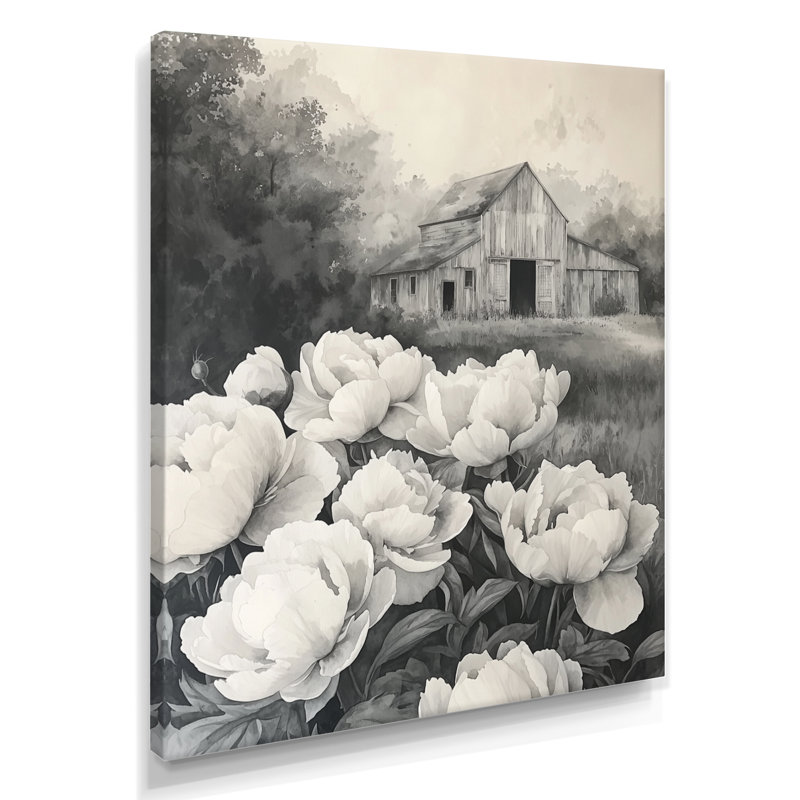 Eichler - Art mural floral, H 20 po x l 12 po, Picture Framed Print, Argent argent