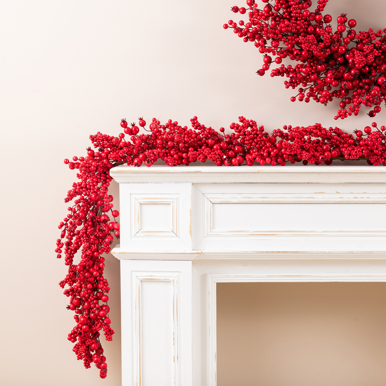 72" Christmas Full Berry Garland
