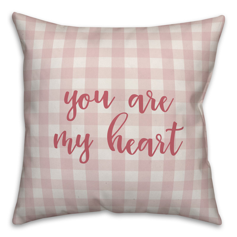Plaid Throw Pillow, Throw Pillow, Pink
