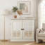 Buffet de rangement décoratif à 2 portes en miroir avec tablette réglable-1856429981