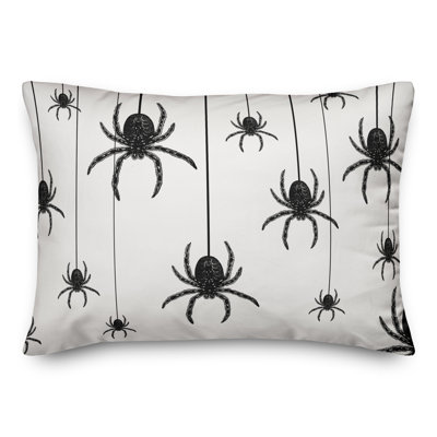  Coussin lombaire abstrait noir et blanc