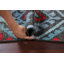 Tapis géométrique délavé noué à la main 4 x 6