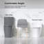 Toilette une pièce Alvantor, puissante toilette allongée à double chasse 1,1 / 1,6 GPF, siège à fermeture douce gris