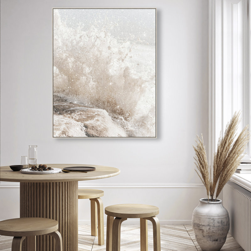 Tidal Impact I Print by Oliver Gal, 46"H x 37"W, Silver Floater Frame