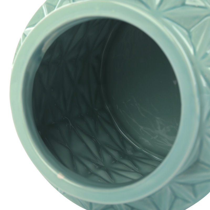 Pot à biscuits en céramique turquoise