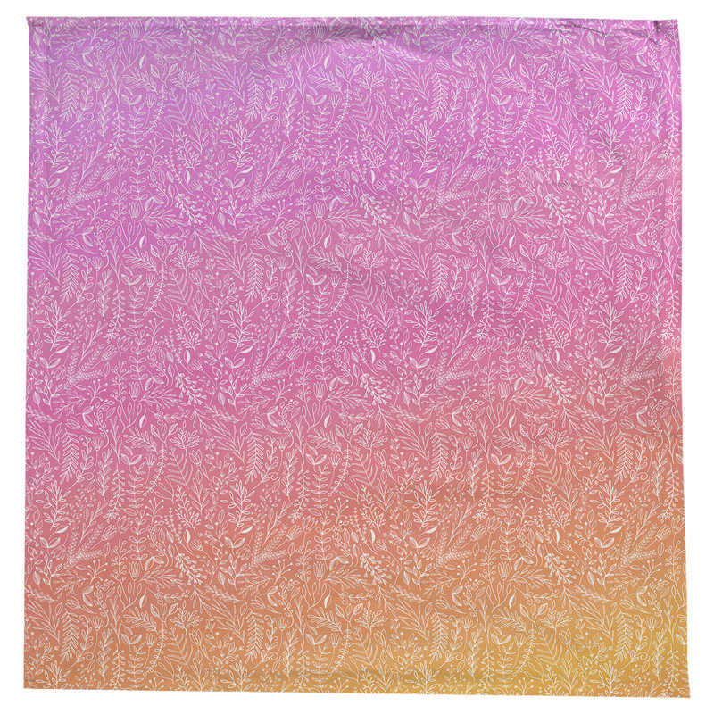 Leffel Ditsy Floral Pattern Tablecloth, Pink/Orange