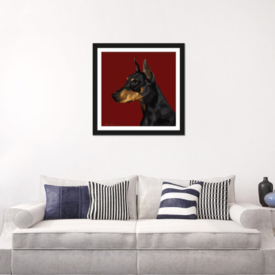 «Doberman» par Vicki Newton, reproduction sur toile tendue