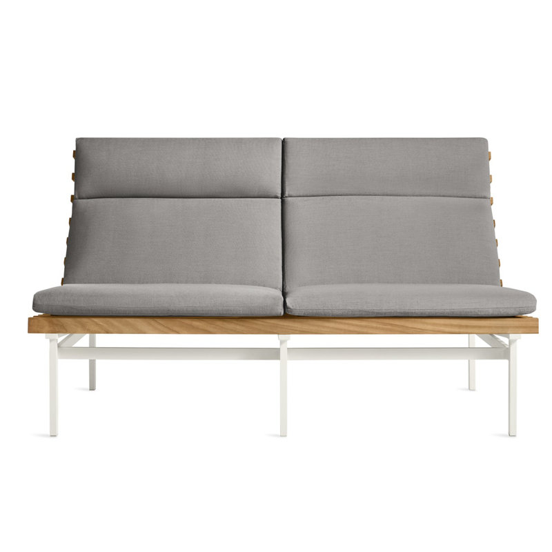 Canapé d'extérieur 2 places Perch, Blanc, Gris anthracite Toohey