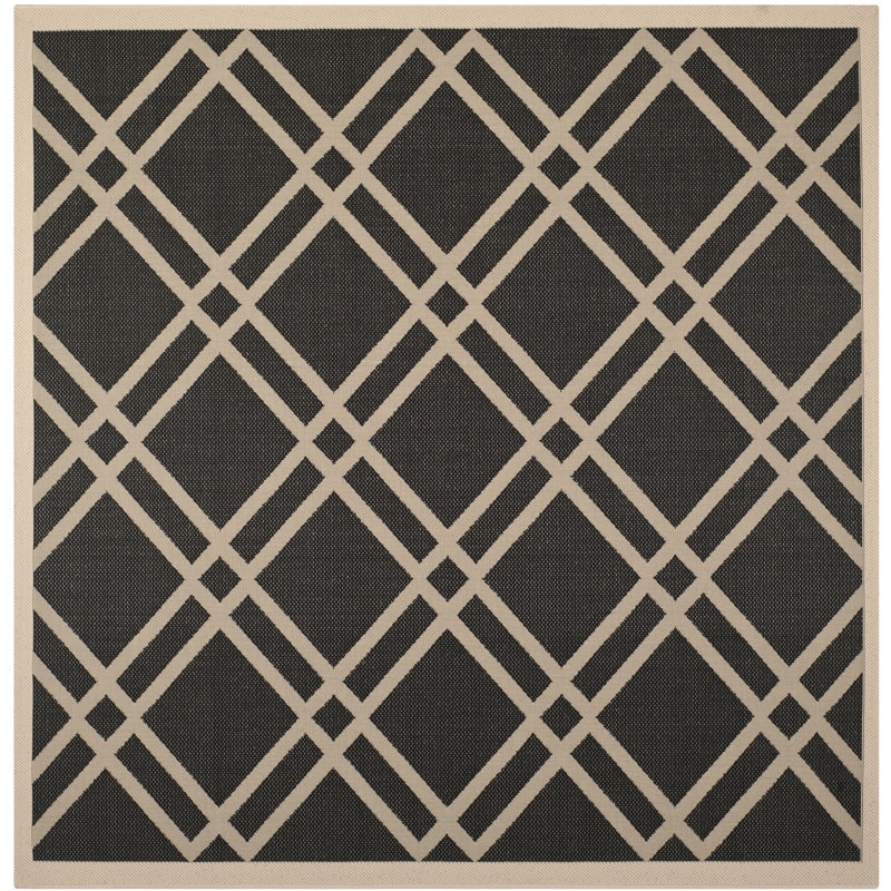 Sanzone Performance Geometric Indoor/Outdoor Area Rug, Square 7'1"