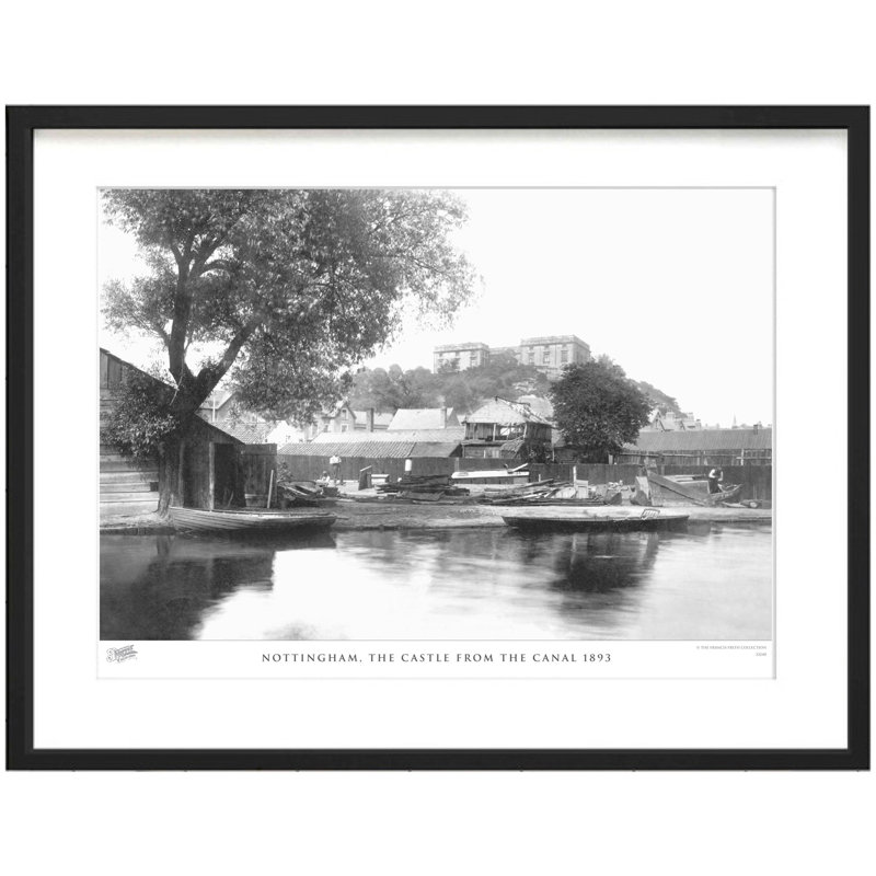 Nottingham, The Castle From The Canal 1893 - Single Picture Frame Print, 40cm H x 50cm W x 2.3cm D