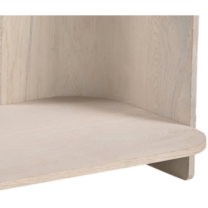 Console Calabria en marbre beige et bois de chêne crème, Cream