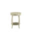 Table d'appoint en blanc antique - Pieds ronds en bois avec tablette et pieds-1872313342
