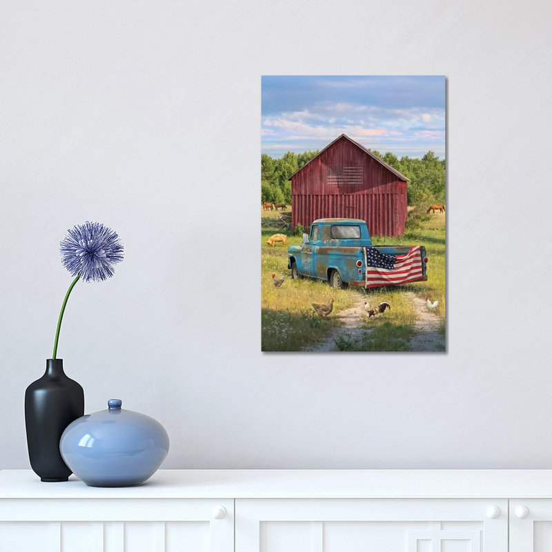 Summer Farm - Wrapped Canvas Print, 30.48 cm H x 45.72 cm W