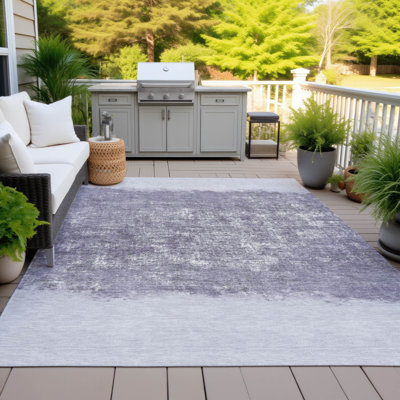 Tapis rayé intérieur / extérieur lavable à la machine Husby ACN2214