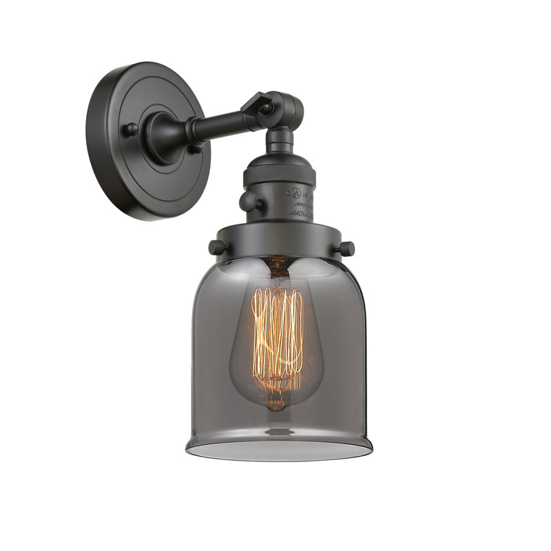 Bell - 1 Light 5" Sconce, Oil Rubbed Bronze, 3.5 Watt Vintage LED Bulb, Plated Smoked