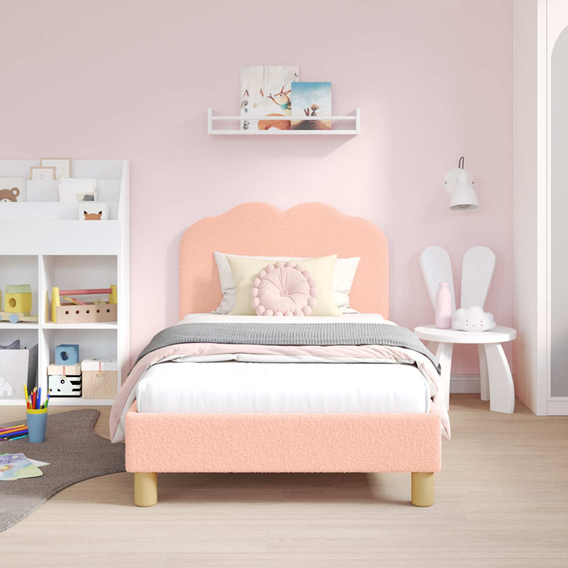 Bed Frame, European Toddler (80 x 160cm), Pink