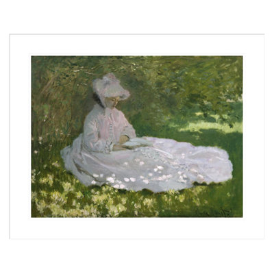 «Springtime» par Claude Monet, impression giclée encadrée