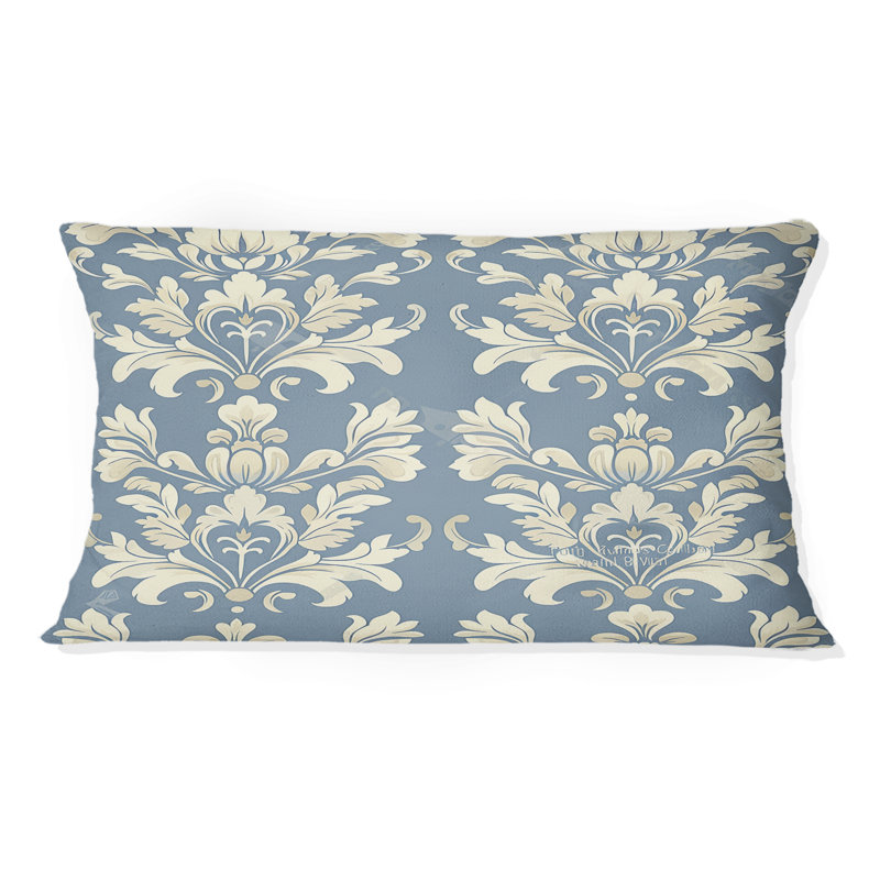 Motif floral bébé bleu rustique - V, Forme rectangulaire, H 12 po x l 20 po