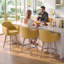 Tabourets de bar pivotants en chenille avec accoudoirs-2048631169