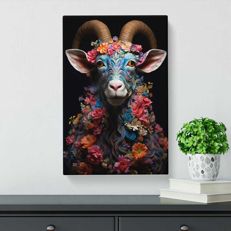Goat Neo-Plasticism - Print, 76cm H x 50cm W x 3cm D
