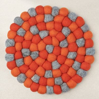 MODWOOL 8" Wool Ball Round Trivet