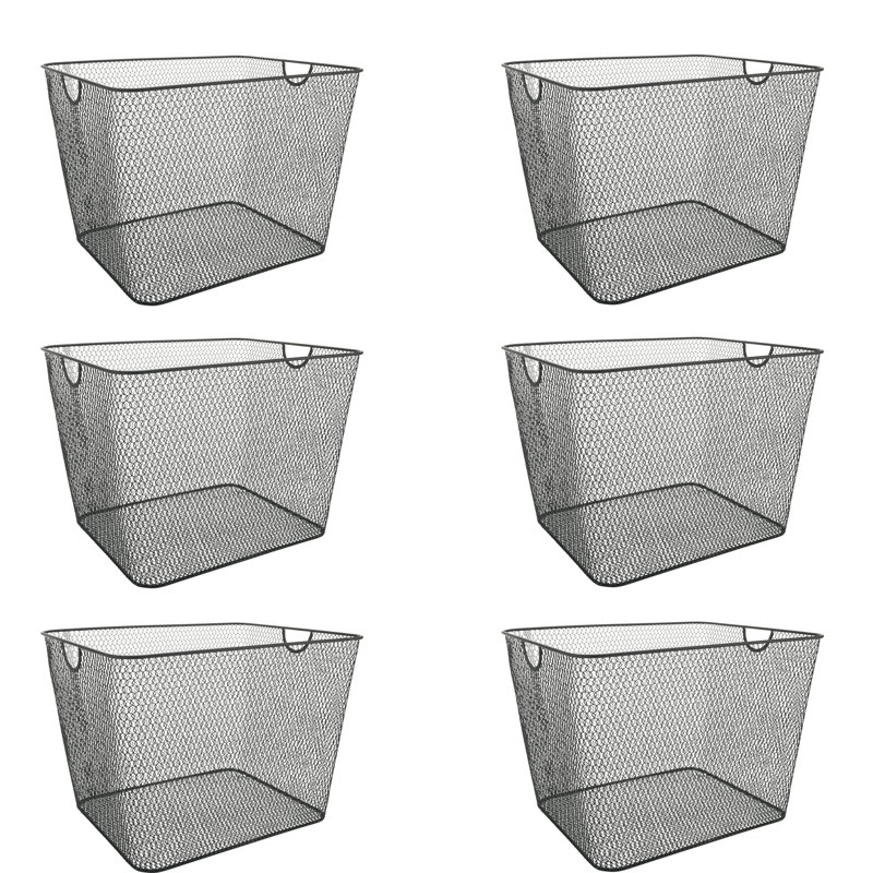 Rebrilliant Decorative Bin, 10.8" H x 15" W x 12" D, Black