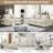 Modern Modular Chenille Sectional Sofa Set 5/6/7/8 Seater with Seat Storage and USB Charging Port、Side Pocket for Living Room and Apartment-539683090-598773649
