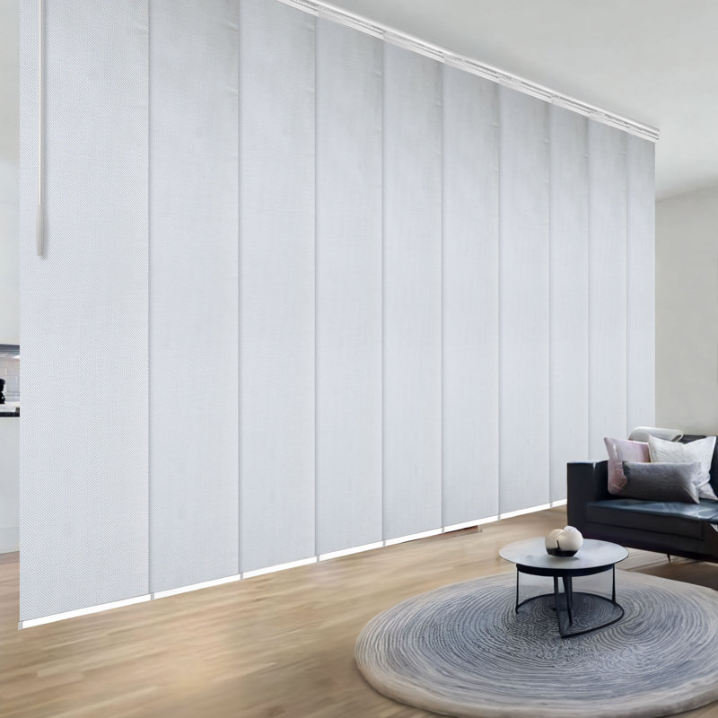 Cadet 10-Panel Double Rail White Panel Track Extendable 120"-218"W x 94"H, Panel width 23.5"
