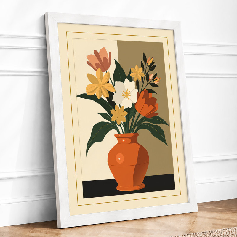 Terracotta Arrangement Botanical - Framed Print, A4 - 29.7 x 21.0 cm, White