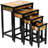Gold Lacquer Nesting Tables - Cranes