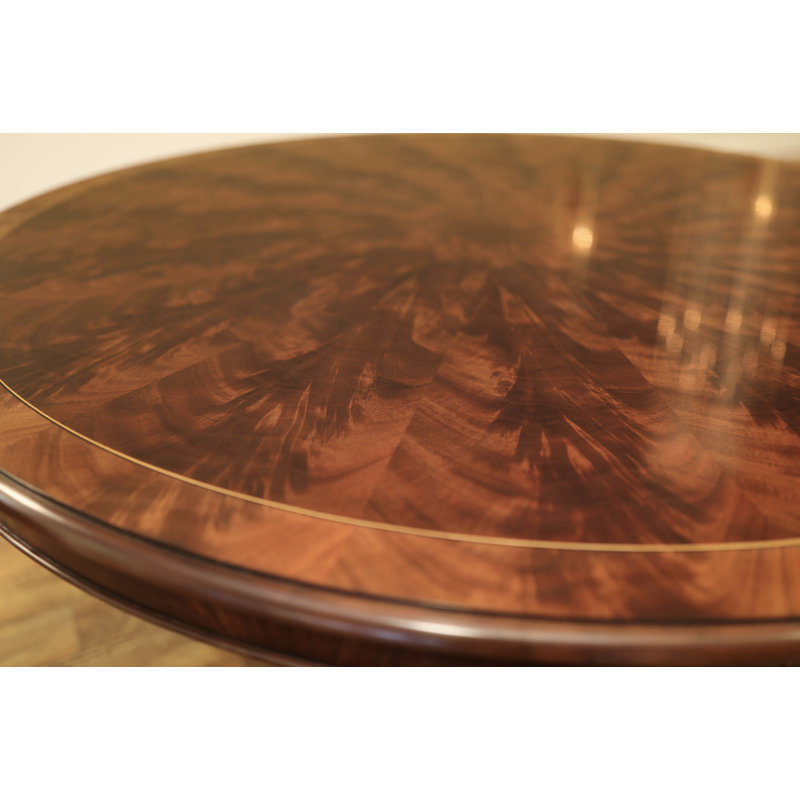 Round Mahogany Wood Dining Table