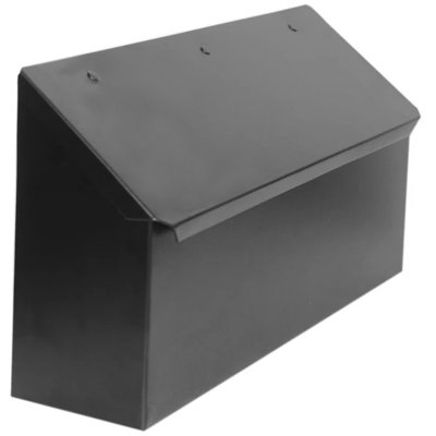 Longue boîte aux lettres en métal, noir