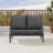 53.1'' Wide Straight Aluminum Loveseat with Cushions-28586366