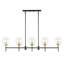 Luminaire suspendu en bronze huilé 5 lumières Renava