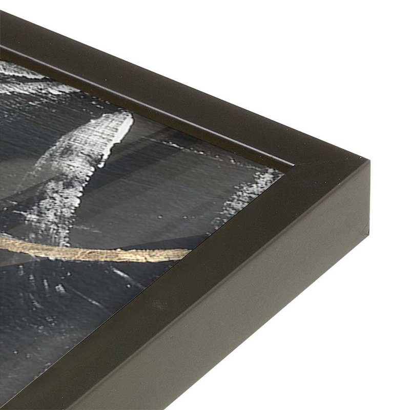 «Ripple Trace II» par Melissa Wang, reproduction d'art, H 36 po x l 48 po, Impression sur cadre ouvert sans papier mat, Noir