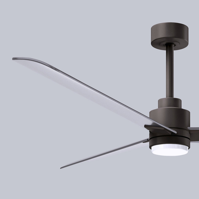 Ventilateur de plafond Alessandra, Nickel brossé, Bronze texturé, 56"