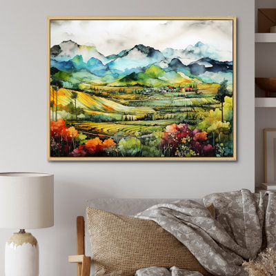 Tarquility In The Countryside III - ferme, art mural sur toile