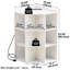Armoire de rangement d'angle à 3 niveaux avec ports et prises USB, organisateur de rangement de coin pour petits espaces, rétro-1282491478