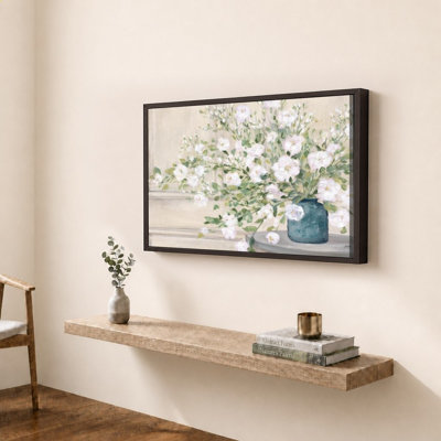 White Bouquet by Julia Purinton - Graphic Art on Canvas