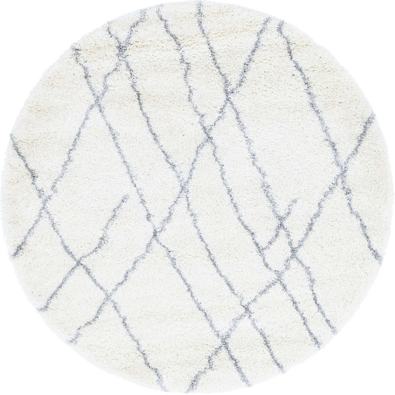Striped Indoor Rug, Round 6'1"