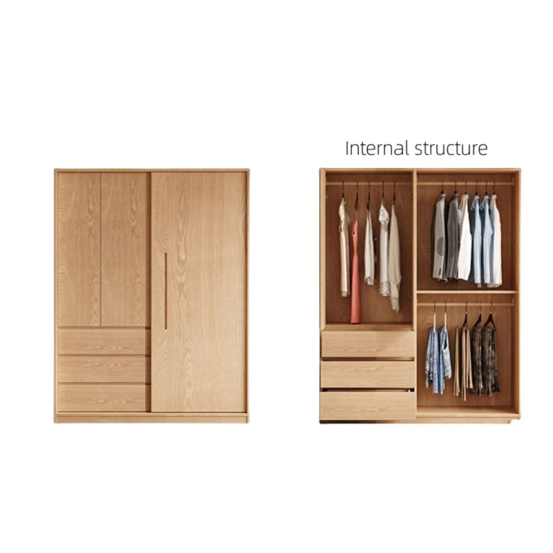 Garde-robe simple en bois, H 78,74 po x l 59,06 po x P 23,62 po