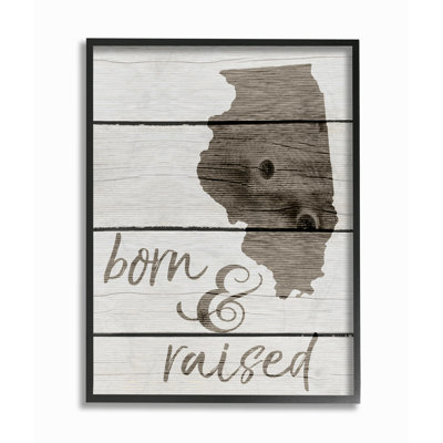 " Born And Raised Illinois " Acrylic Print