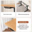 Table électrique à hauteur réglable en bois massif chêne rouge-304473030