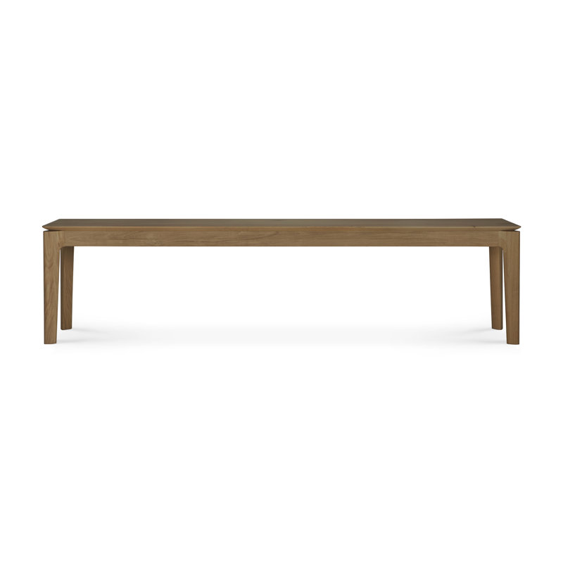 Bok Solid Wood Dining Bench, Brown, 18.1" H x 73.2" W x 13.8" D